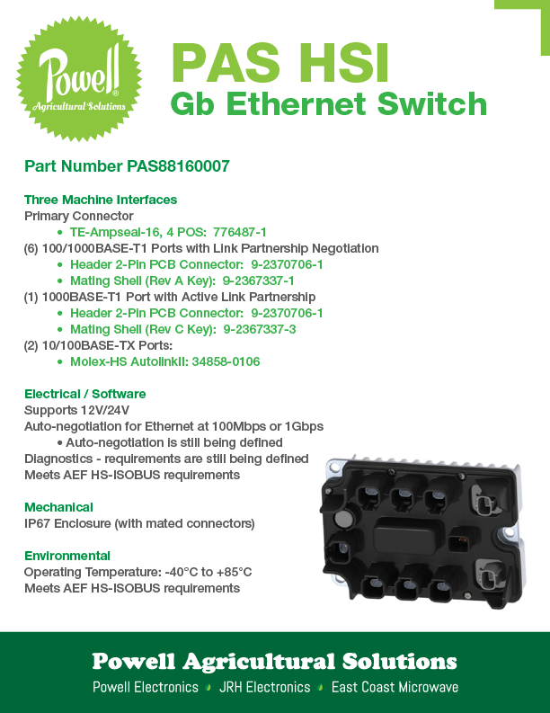 PAS HSI Gb Ethernet Switch